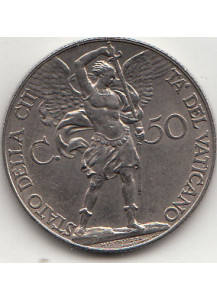 1933-34 50 Centesimi Anno Santo Splendido  Nickel Pio XI